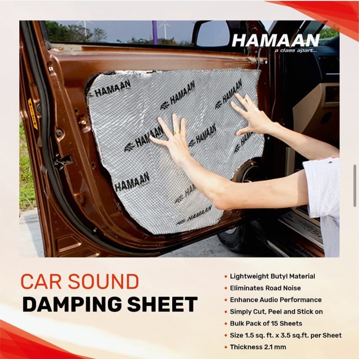 Hamaan Car Damping Sheet 2.3 MM, 1 Sheet Hamaan Car Damping Sheet